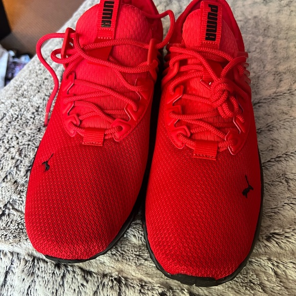 Puma Fiery Red Mesh Sneakers - Picture 1 of 2
